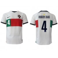 Fotbalové Dres Portugalsko Ruben Dias #4 Venkovní MS 2022 Krátký Rukáv